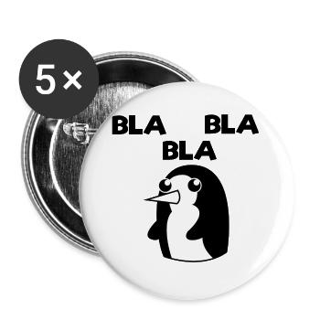Kalt Pinguin Spruch Zoo Tier Seevogel Südpol - Buttons groß 56 mm (5er Pack) - Weiß - Vorne