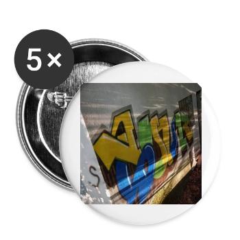 Sour Lost Place - Buttons groß 56 mm (5er Pack) - Weiß - Vorne
