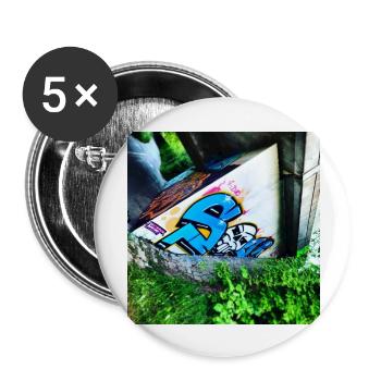 Sour Skull - Buttons groß 56 mm (5er Pack) - Weiß - Vorne