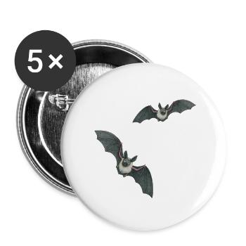 small bats - Buttons large 2.2''/56 mm (5-pack) - white - Front