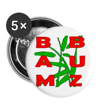Bambuz merch - Buttons groß 56 mm (5er Pack) - Weiß - Vorne