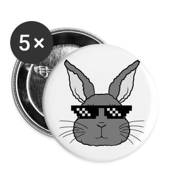 Hase deal with it - Buttons large 2.2''/56 mm (5-pack) - white - Front