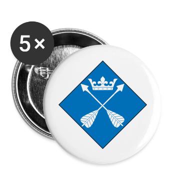 Dalécarlie - Lot de 5 grands badges (56 mm) - blanc - Devant