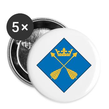 Dalécarlie - Lot de 5 grands badges (56 mm) - blanc - Devant