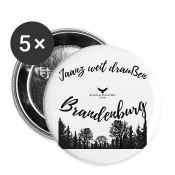 Brandenburg Jaanz weit draussen - Buttons groß 56 mm (5er Pack) - Weiß - Vorne