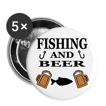 Angling - Buttons large 2.2''/56 mm (5-pack) - white - Front