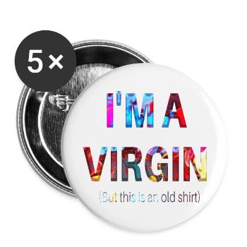 Weisheit zitiert Buddha Text Leben Jungfrau - Buttons groß 56 mm (5er Pack) - Weiß - Vorne