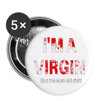 Weisheit zitiert Buddha Text Leben Jungfrau - Buttons groß 56 mm (5er Pack) - Weiß - Vorne