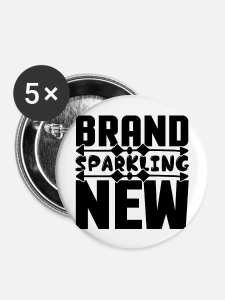 Brand sparkling New - Buttons groß 56 mm (5er Pack) - Weiß