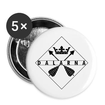 Dalécarlie - Lot de 5 grands badges (56 mm) - blanc - Devant