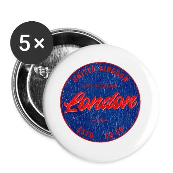London Retro Sign City of Dreams - Buttons large 2.2''/56 mm (5-pack) - white - Front