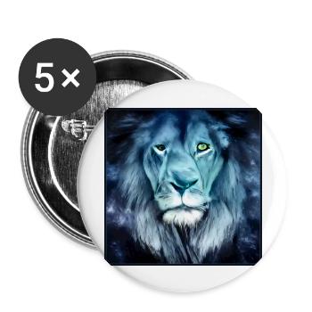 SURREAL LION 9 - Buttons large 2.2''/56 mm (5-pack) - white - Front