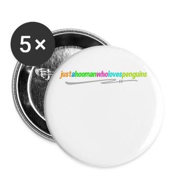Antarctica Penguin Statement Bird Animal Seabird - Buttons large 2.2''/56 mm (5-pack) - white - Front