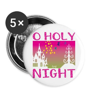 O Holy Night - Buttons groß 56 mm (5er Pack) - Weiß - Vorne