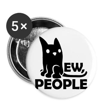 Humor saying ew people - Buttons large 2.2''/56 mm (5-pack) - white - Front