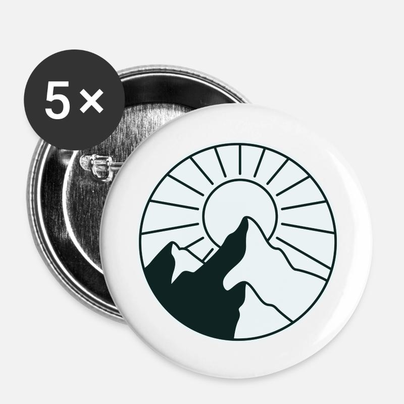 Nature adventure - Buttons large 2.2''/56 mm (5-pack) - white