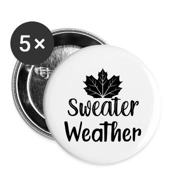 Sweater Weather - Buttons large 2.2''/56 mm (5-pack) - white - Front