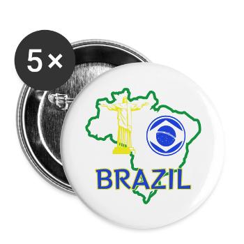 brazil - Buttons large 2.2''/56 mm (5-pack) - white - Front