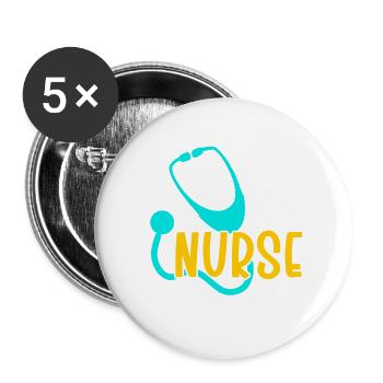 Nurse 05 01 - Buttons large 2.2''/56 mm (5-pack) - white - Front
