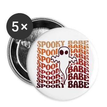 Halloween PNG Spooky babe - Buttons large 2.2''/56 mm (5-pack) - white - Front