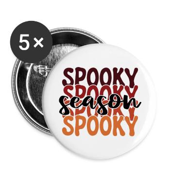 Halloween PNG SPOOKY SEASONn - Buttons large 2.2''/56 mm (5-pack) - white - Front