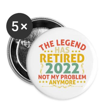 Retired 2022 Not My Problem Anymore - Vintage - Buttons large 2.2''/56 mm (5-pack) - white - Front