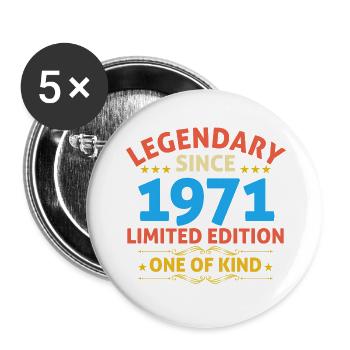 Legendary since 1971 Limited Edition - Buttons large 2.2''/56 mm (5-pack) - white - Front