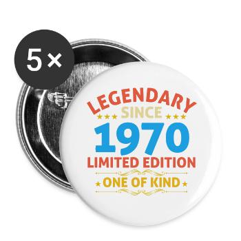 Legendary since 1970 Limited Edition - Buttons large 2.2''/56 mm (5-pack) - white - Front