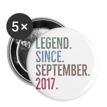 Legend Since September 2017 - Buttons large 2.2''/56 mm (5-pack) - white - Front