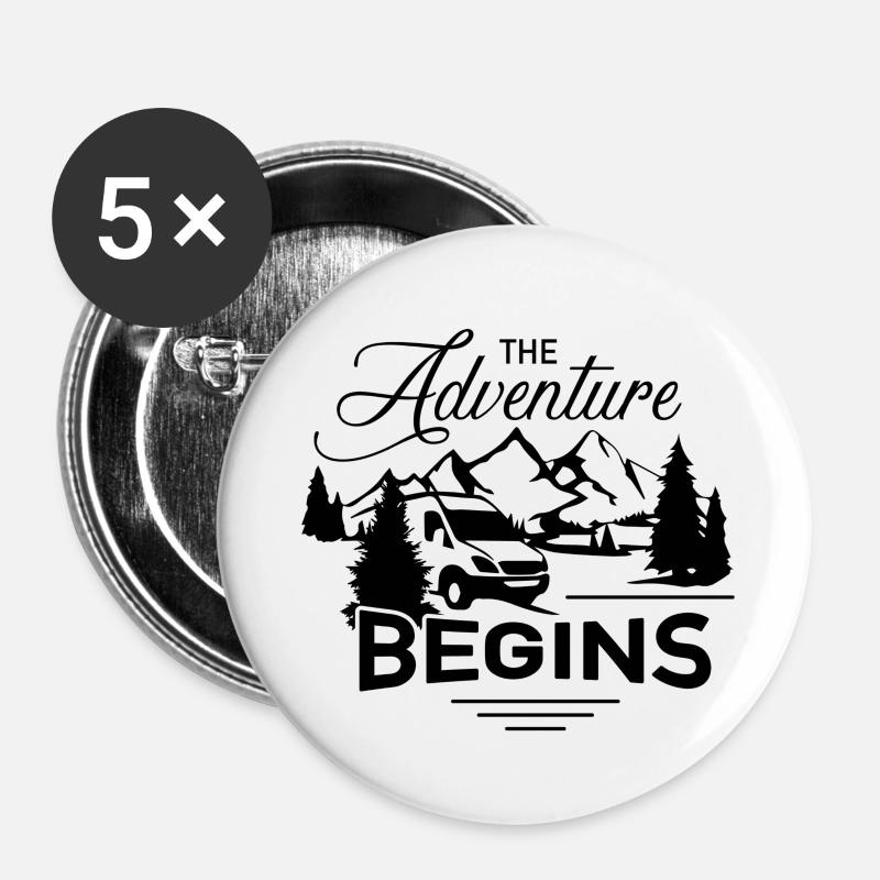 adventure - Buttons large 2.2''/56 mm (5-pack) - white