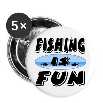 Angling - Buttons large 2.2''/56 mm (5-pack) - white - Front