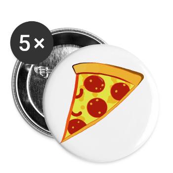 Pizza Slice Pizza Baker Pizza Food Gift Idea - Buttons large 2.2''/56 mm (5-pack) - white - Front