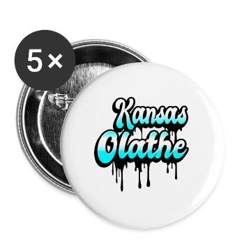 Olathe Kansas Design - Buttons groß 56 mm (5er Pack) - Weiß - Vorne