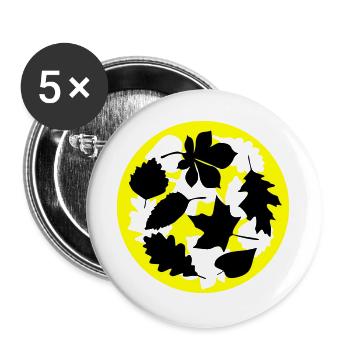 autumn leaves circle - Buttons large 2.2''/56 mm (5-pack) - white - Front