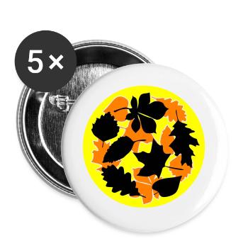 Autumn October Weather - Buttons large 2.2''/56 mm (5-pack) - white - Front
