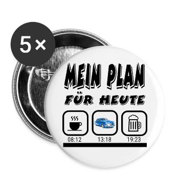 Auto - Buttons groß 56 mm (5er Pack) - Weiß - Vorne