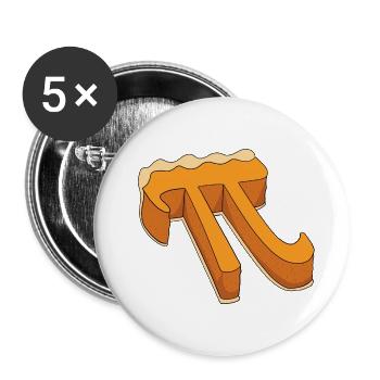 Pumpkin Cake - Pie, Pi, Halloween - Buttons large 2.2''/56 mm (5-pack) - white - Front
