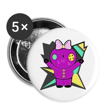 Lexa - Buttons large 2.2''/56 mm (5-pack) - white - Front