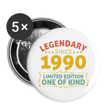 Legendary since 1990 Limited Edition - Buttons large 2.2''/56 mm (5-pack) - white - Front