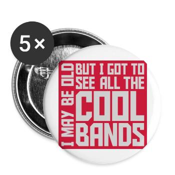 I may be old - Buttons large 2.2''/56 mm (5-pack) - white - Front