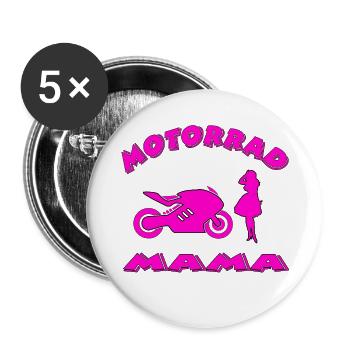 Motorrad - Buttons groß 56 mm (5er Pack) - Weiß - Vorne