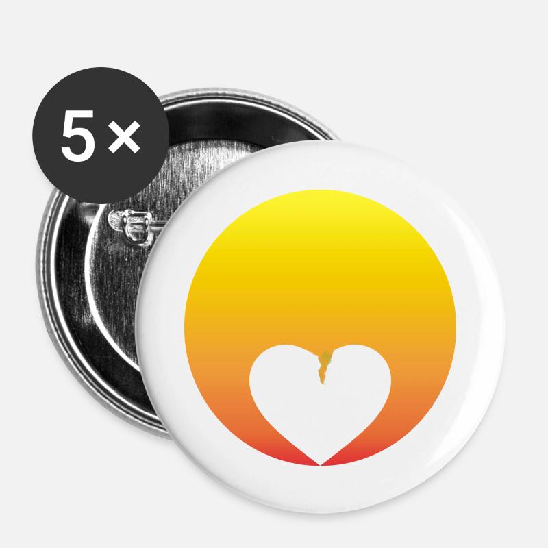 Cuttingheart - Buttons large 2.2''/56 mm (5-pack) - white