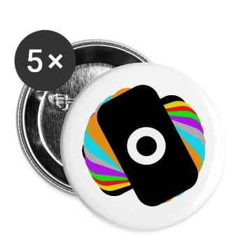 Rainbow Top - Buttons large 2.2''/56 mm (5-pack) - white - Front
