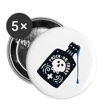 Halloween Deadly Potion - Buttons large 2.2''/56 mm (5-pack) - white - Front