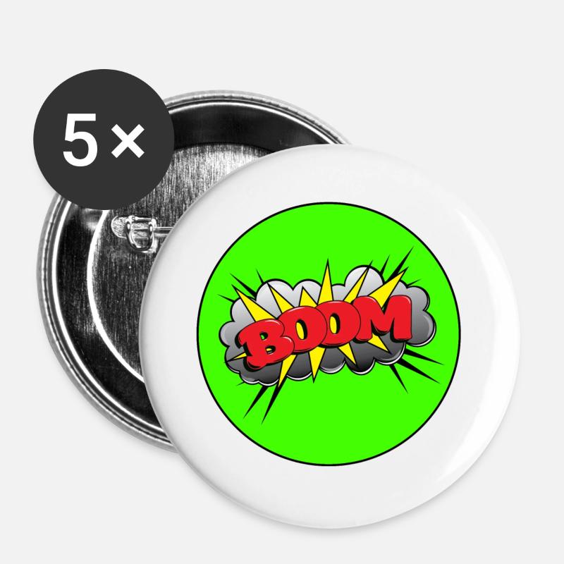 Boom - Buttons large 2.2''/56 mm (5-pack) - white