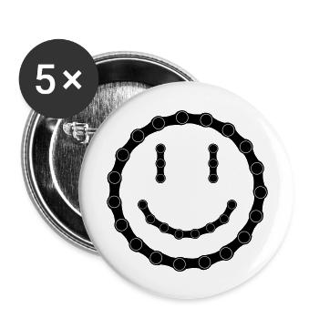 Aurait eu une chaîne de vélo 21 - Lot de 5 grands badges (56 mm) - blanc - Devant