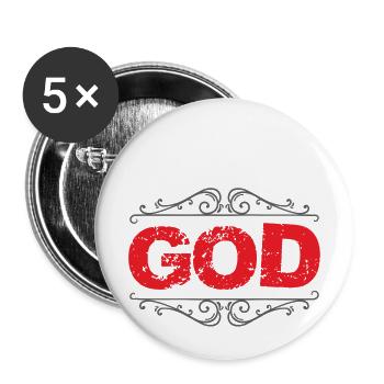 Bible Honoring God - Buttons large 2.2''/56 mm (5-pack) - white - Front