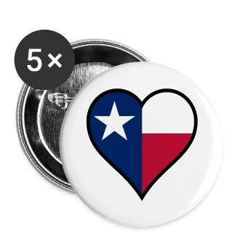 Love Texas - Buttons large 2.2''/56 mm (5-pack) - white - Front