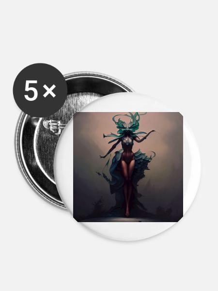 ARTWORK SPIRITUAL _02 - Buttons groß 56 mm (5er Pack) - Weiß