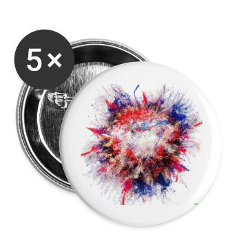Wc222 - Lot de 5 grands badges (56 mm) - blanc - Devant